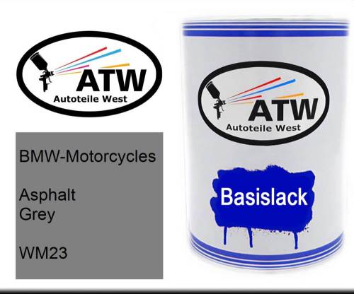 BMW-Motorcycles, Asphalt Grey, WM23: 500ml Lackdose, von ATW Autoteile West.